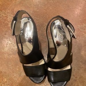 Michael Kors Black Platform Wedges